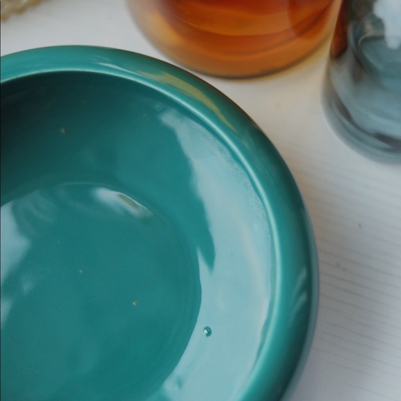Teal Round Ceramic Catch All / Planter - Picture 6 of 8